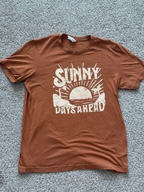 Bella Canvas Rust Graphic 'Sunny Days Ahead' Short Sleeve Tee